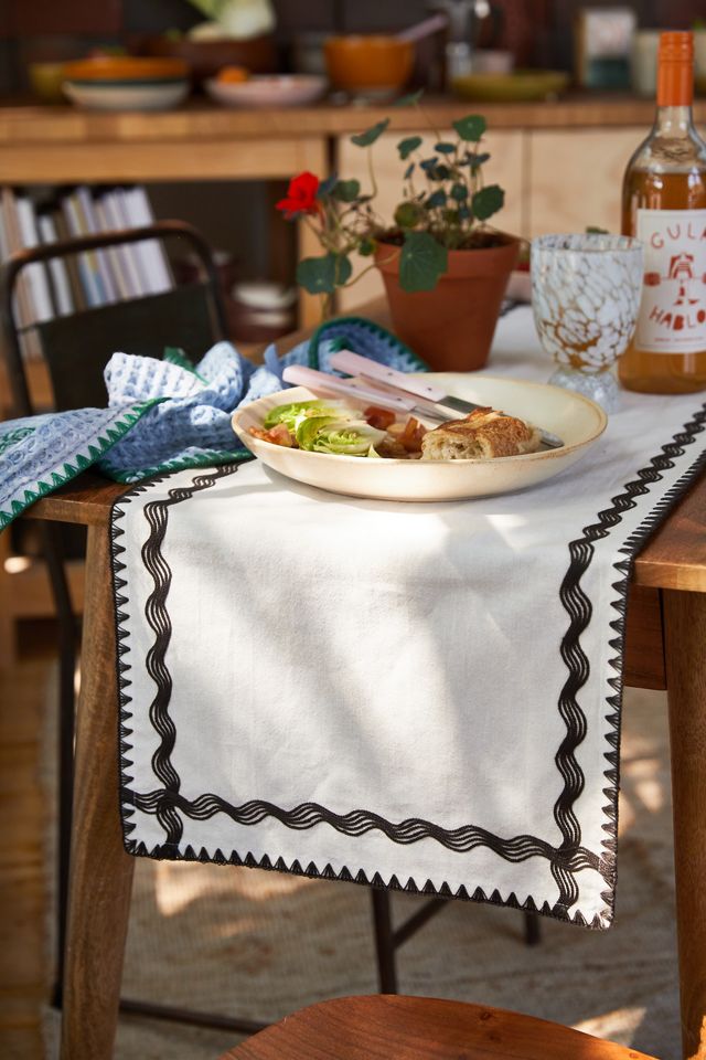 Retro Wave Embroidered Tablecloth Urban Outfitters