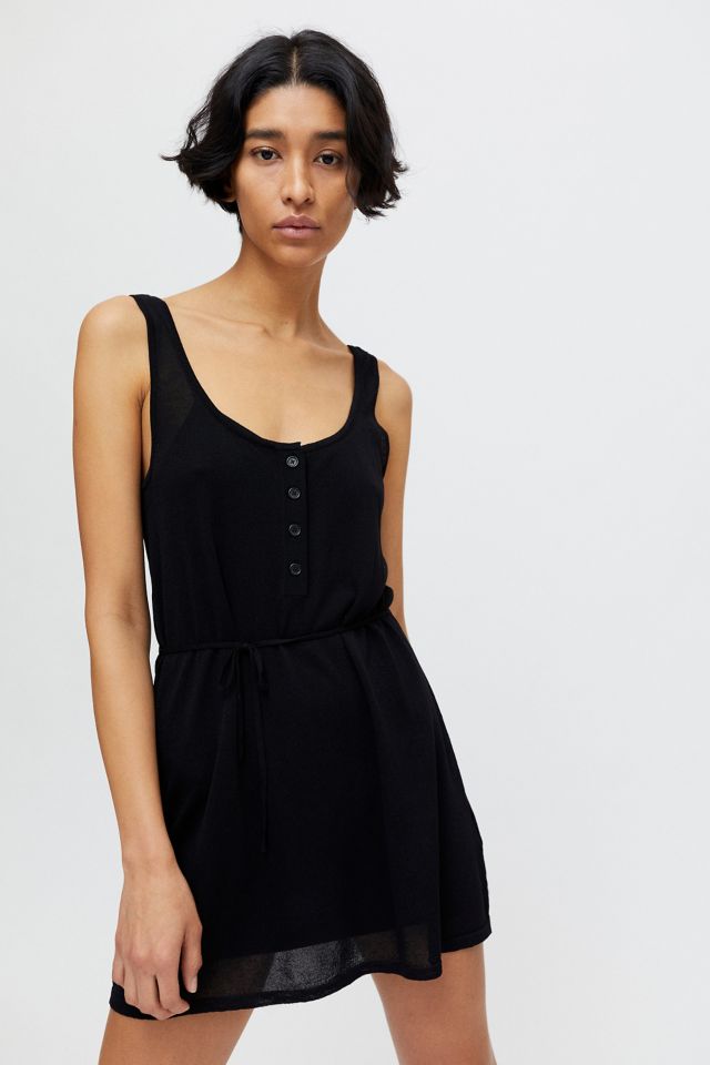 UO Mandy Button-Front Mini Dress | Urban Outfitters