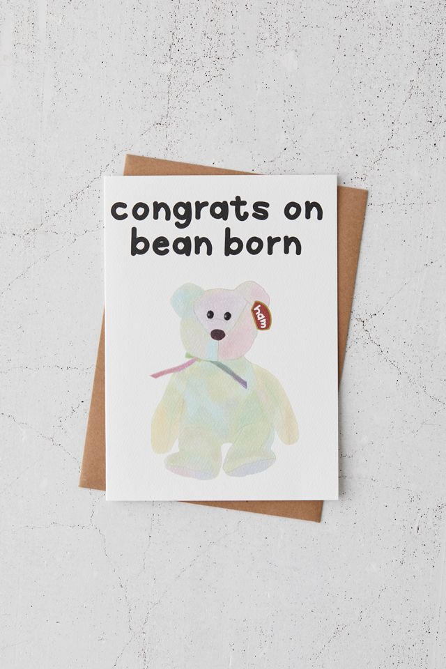 Congrats On Bean Born Birthday Card Urban Outfitters