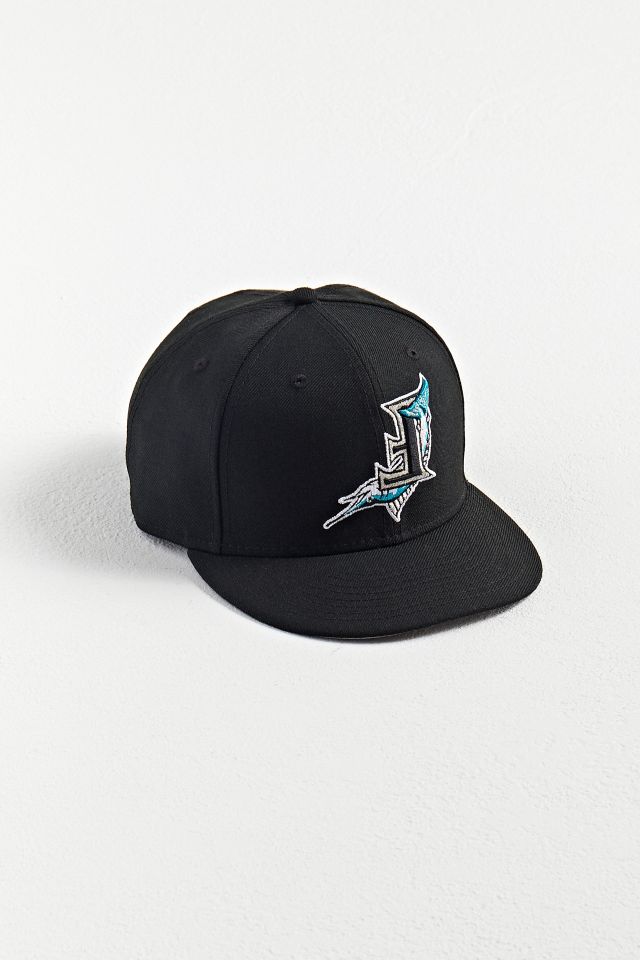 New Era Florida Marlins Upside Down Logo Fitted Baseball Hat Urban