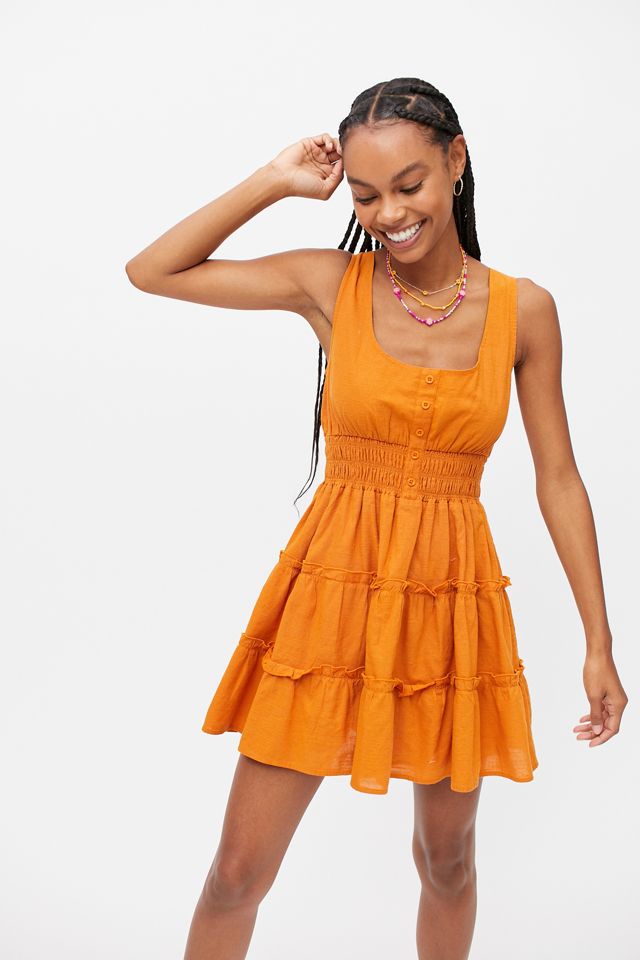 UO Hailey Tiered Mini Dress Urban Outfitters Canada