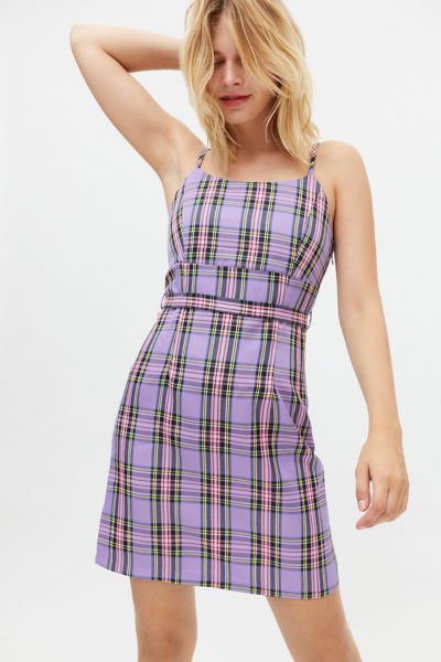 Love + Harmony Plaid Mini Dress | Urban Outfitters