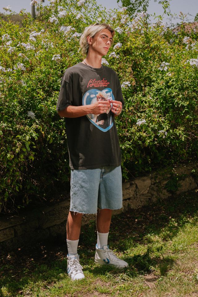 BDG Skate Fit Cutoff Short Washed Black Urban Outfitters