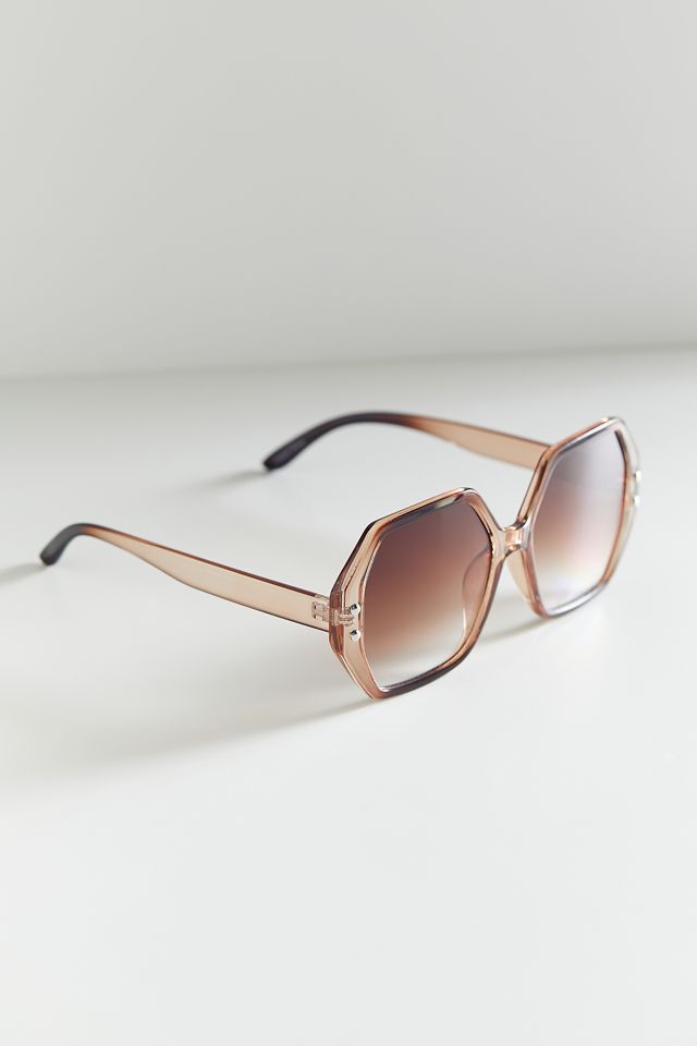 Bloom Oversized Hexagon Sunglasses Urban Outfitters