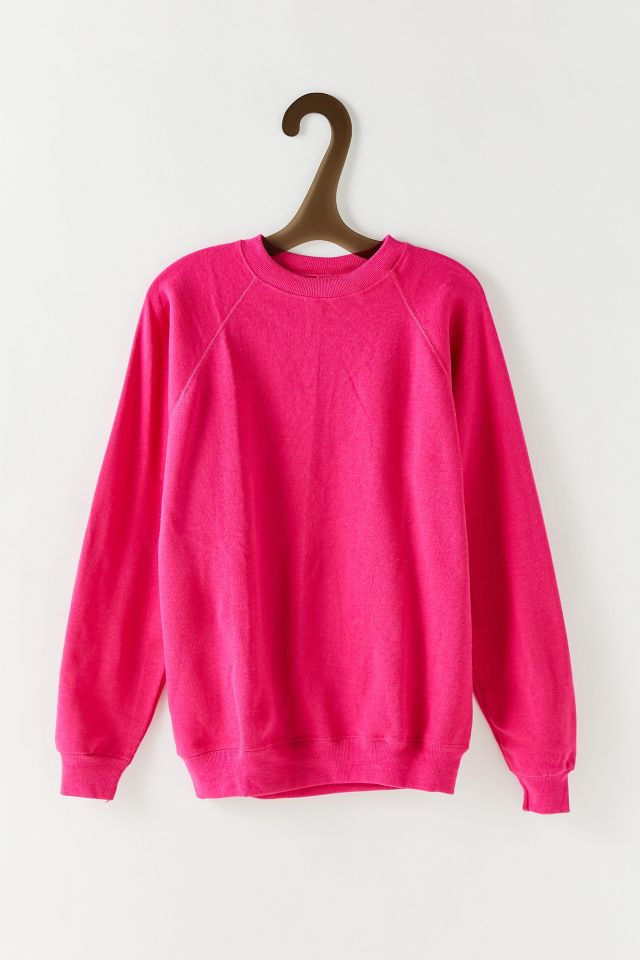 pink crew neck sweatshirt