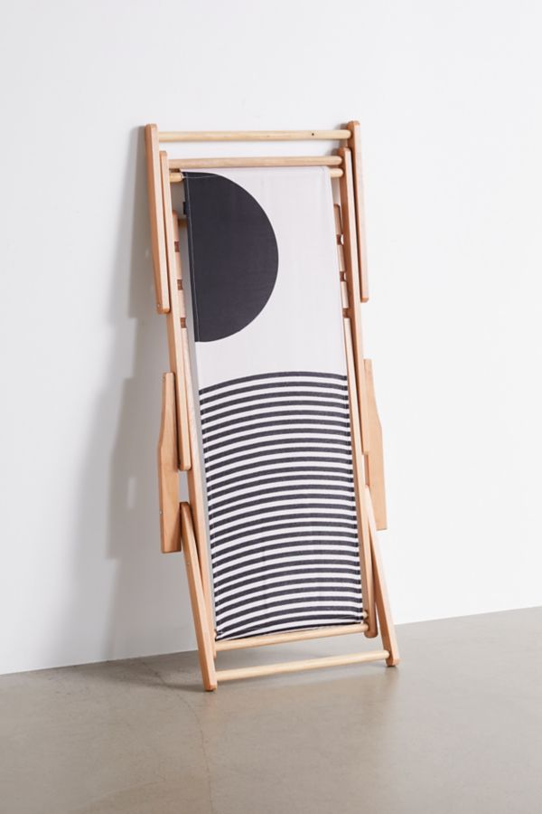 Slide View: 5: TMSbyNight For Deny Woodblock Art Mid Century Illustration Outdoor Folding Chair