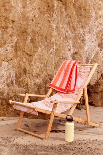 Deny UO Exclusive Red Swirl Outdoor Folding Chair