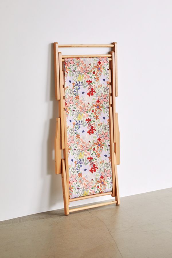 Slide View: 5: Deny UO Exclusive Sylvie Light Floral Outdoor Folding Chair