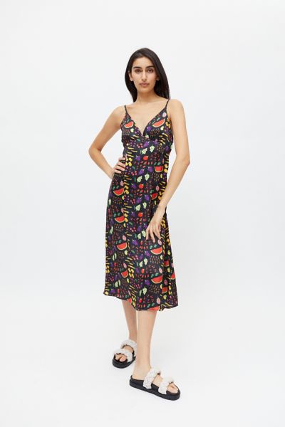 Lisa Says Gah Christy Printed Midi Slip Dress | Urban Outfitters