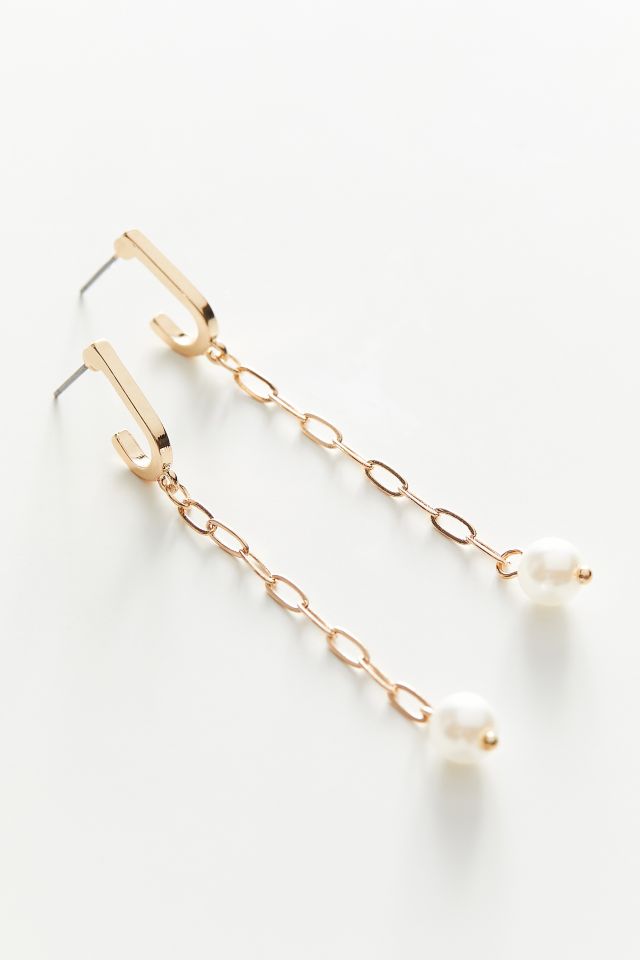 Pearl Chain Drop Earring | Urban Outfitters