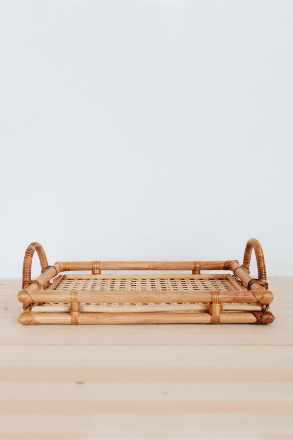 Slide View: 2: Roan Iris Rattan Tray