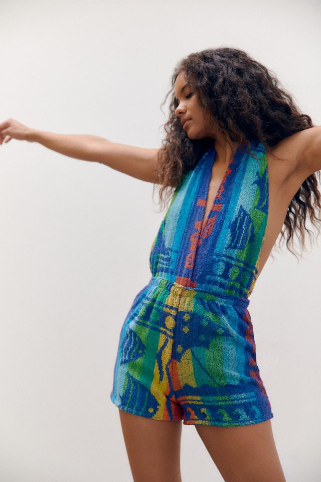 Urban Renewal Recycled Terry Towel Romper Urban Outfitters