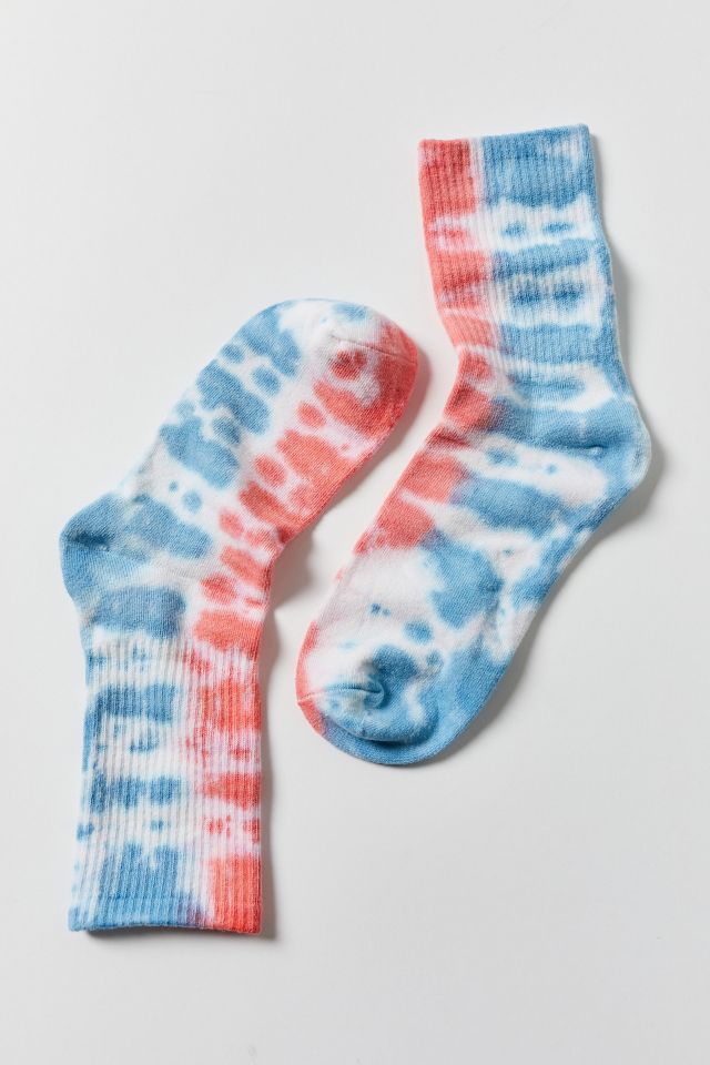 Split Tie-Dye Crew Sock | Urban Outfitters