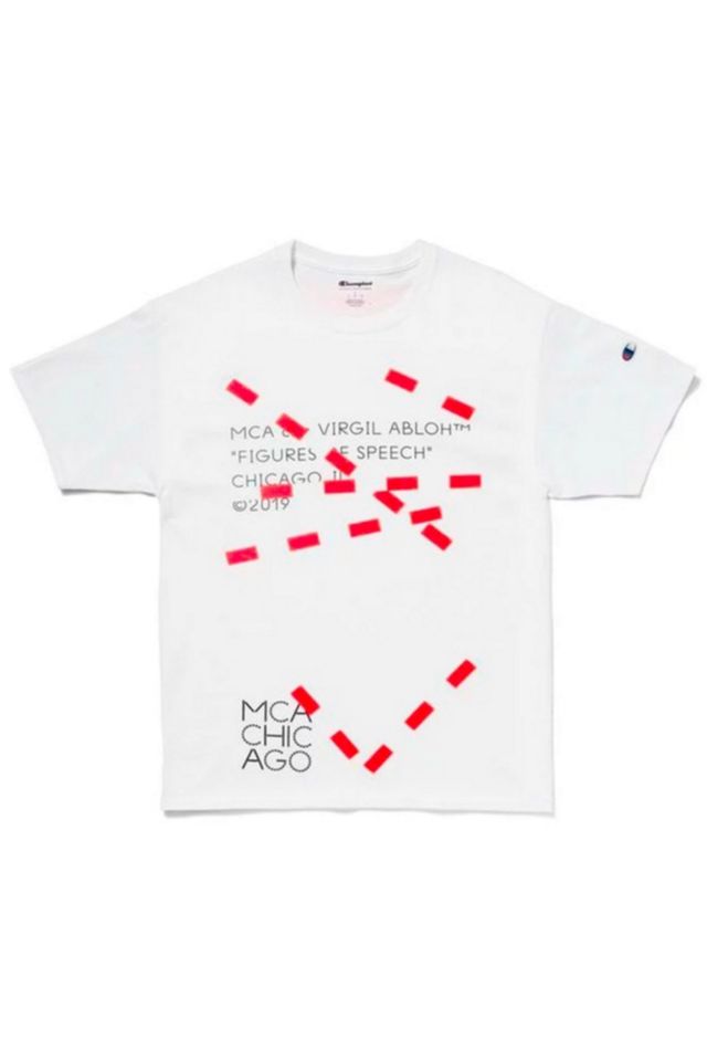 Virgil Abloh Mca Figures Of Speech Lines Tee White | Urban Outfitters