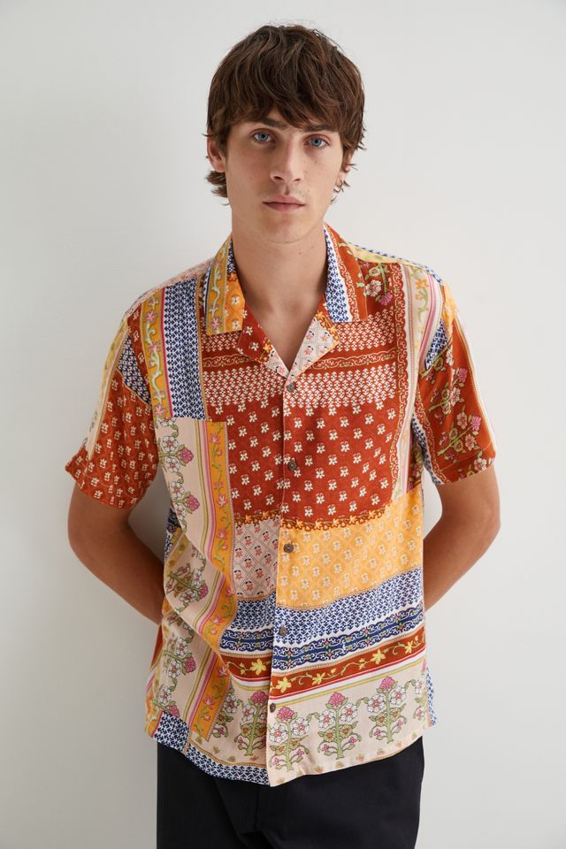 Raga Man Blocked Pattern Shirt | Urban Outfitters