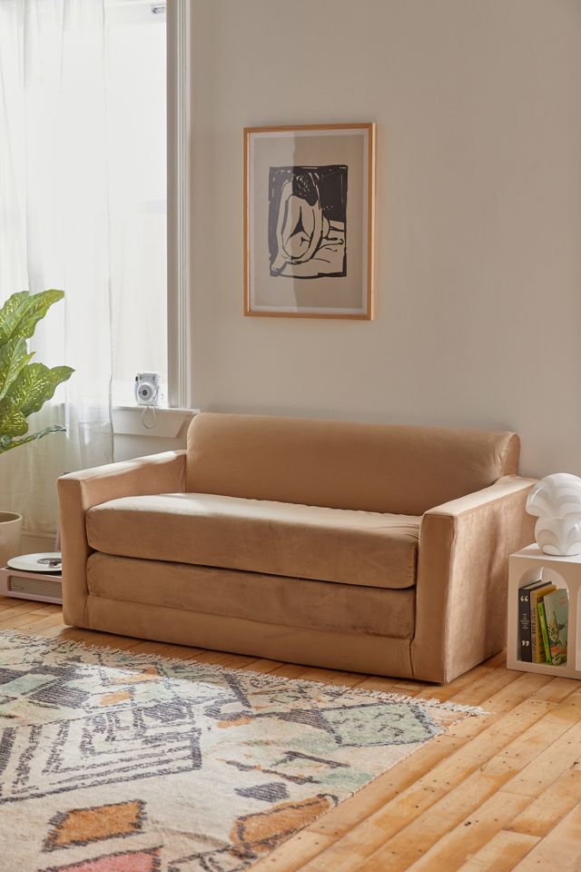 Natalie Velvet 2 Seat Sleeper Sofa, Urban Outfitters Home Sofa