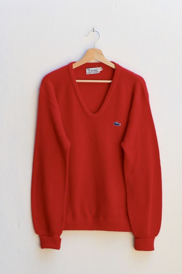 Vintage 1980's Izod Lacoste V-neck Long Sleeve Sweater | Urban Outfitters