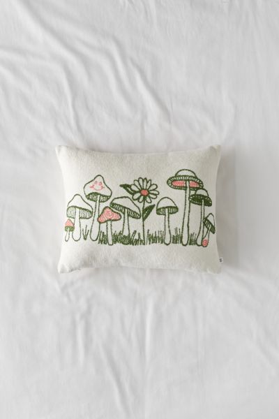 Mushroom Embroidered Bolster Pillow | Urban Outfitters