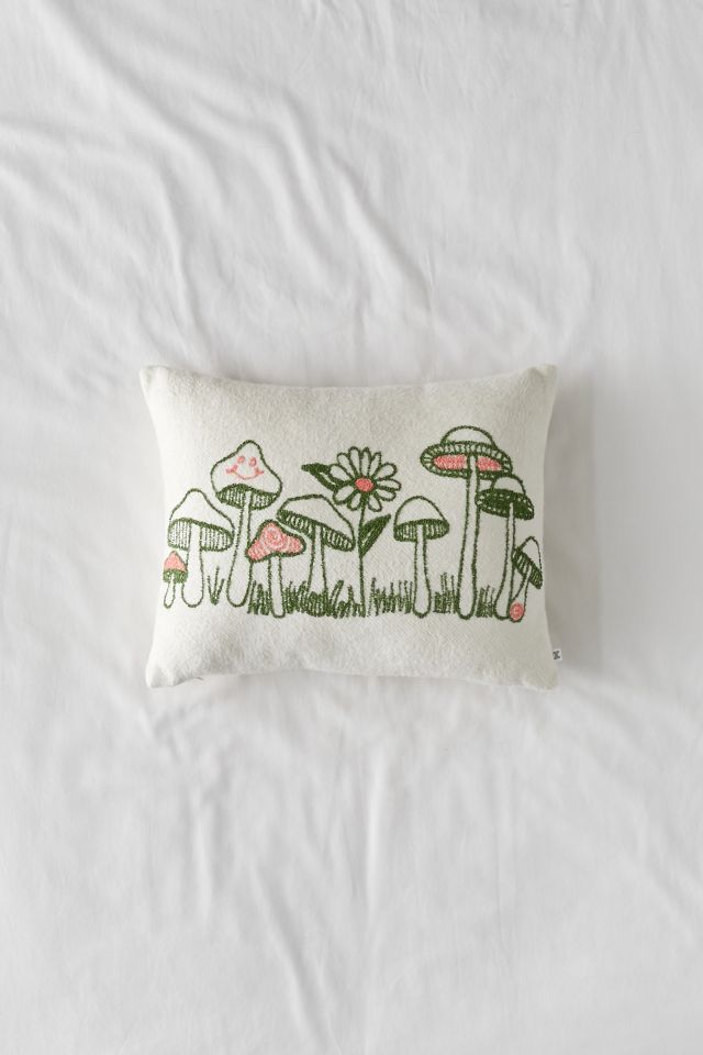 Mushroom Embroidered Bolster Pillow Urban Outfitters