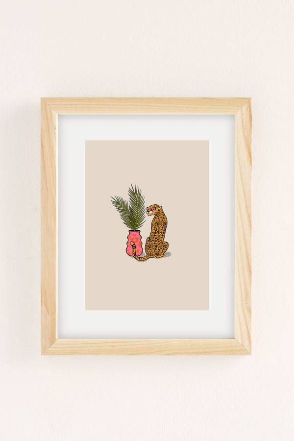 Slide View: 2: Jaclyn Caris Cheetah Plant Art Print