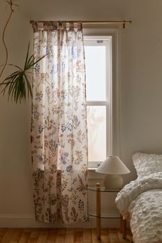 Slide View: 1: Myla Floral Window Panel