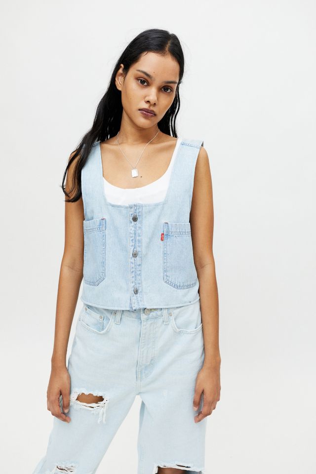 Urban Renewal Recycled Chambray Square Neck | Urban Outfitters