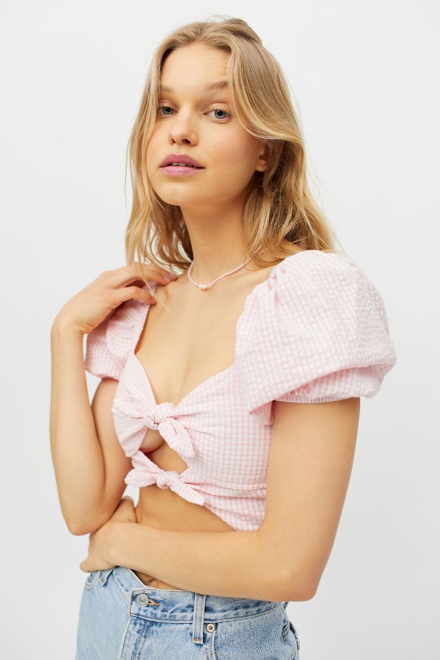 urban outfitters blue gingham pants