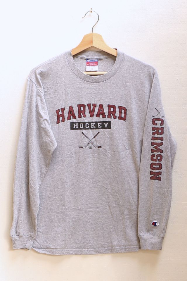 Vintage Champion Harvard University Crimson Hockey Long Sleeve T-shirt ...