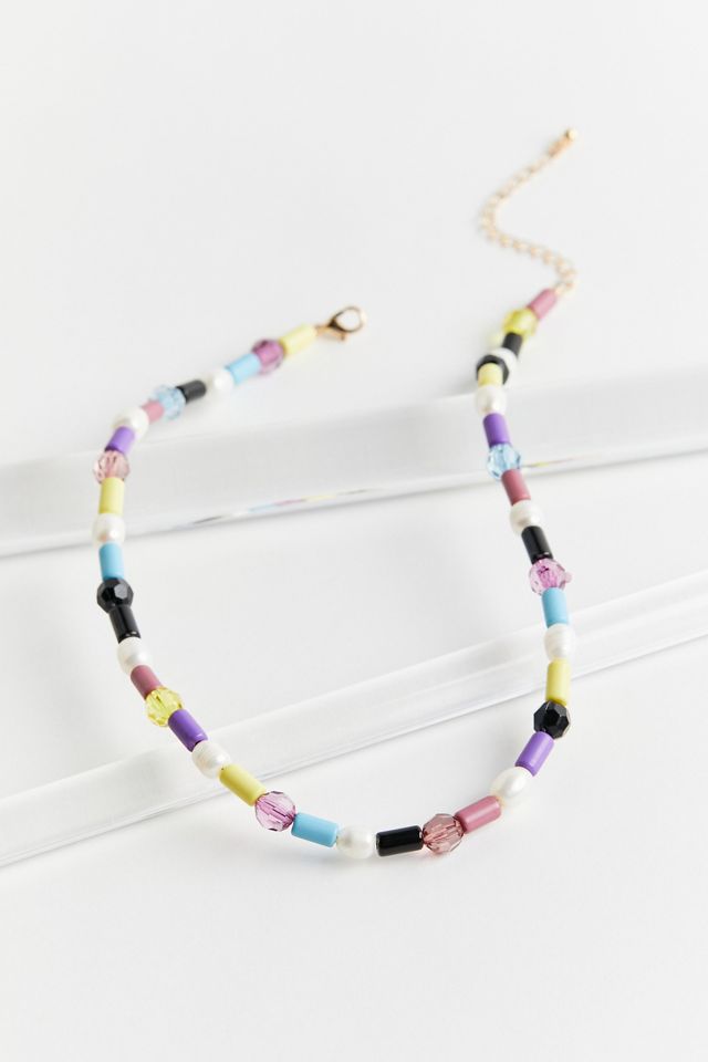 Sienna Beaded Pearl Necklace Urban Outfitters