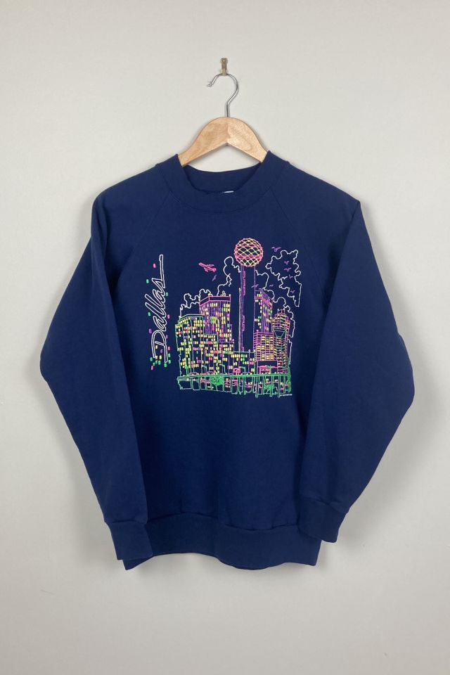 Vintage Dallas Skyline Crewneck Urban Outfitters