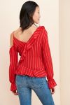 Thumbnail View 2: NuRode Open Shoulder Ruffle Blouse