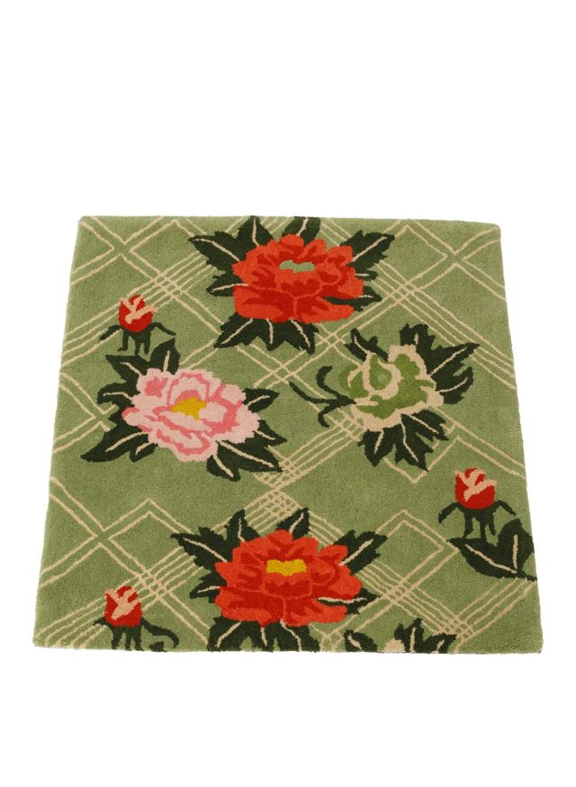 Relic Home Green Floral Rug Urban Outfitters