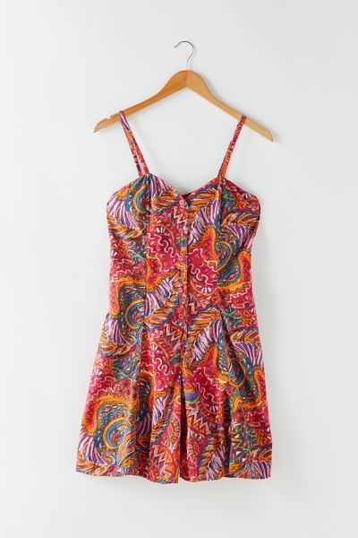 Vintage Printed Romper | Urban Outfitters