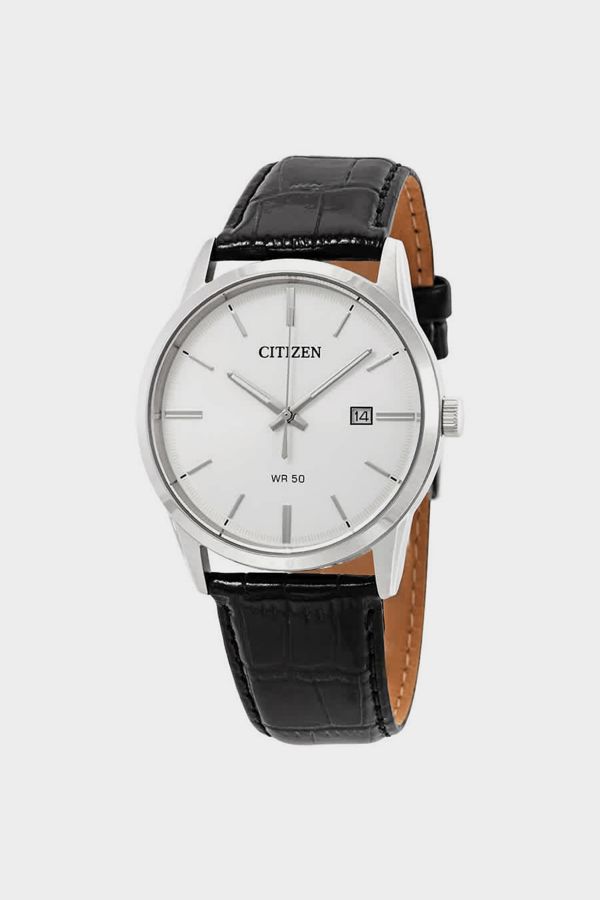 Slide View: 1: Citizen Quartz White Dial Men's Watch BI5000-01A