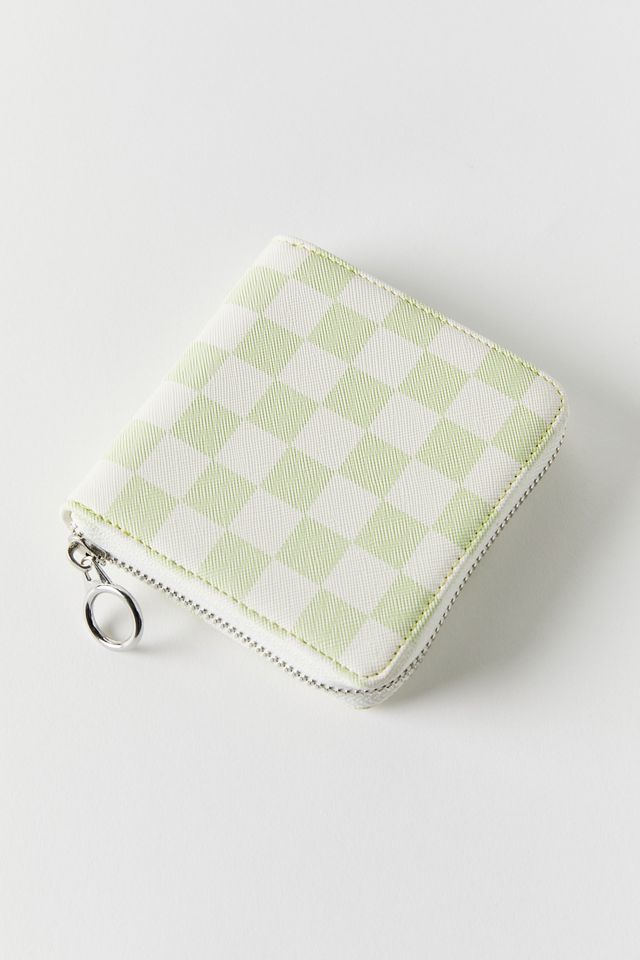 UO Checkered Zip Wallet Urban Outfitters