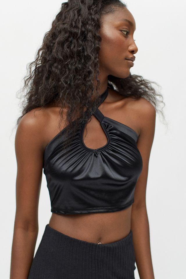 Urban Renewal Remnants Silky Wrap Halter Top Urban Outfitters