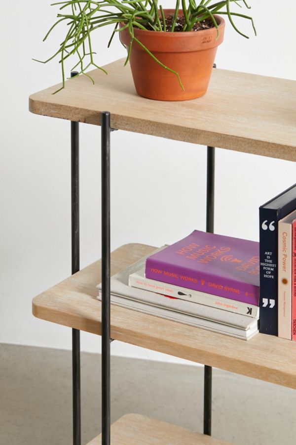 Slide View: 5: Wood And Metal Console Table