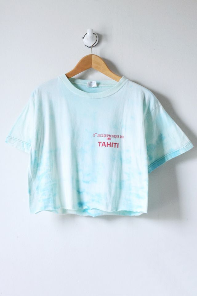 Vintage 90s Tahiti Tie Dye Cropped T-Shirt | Urban Outfitters