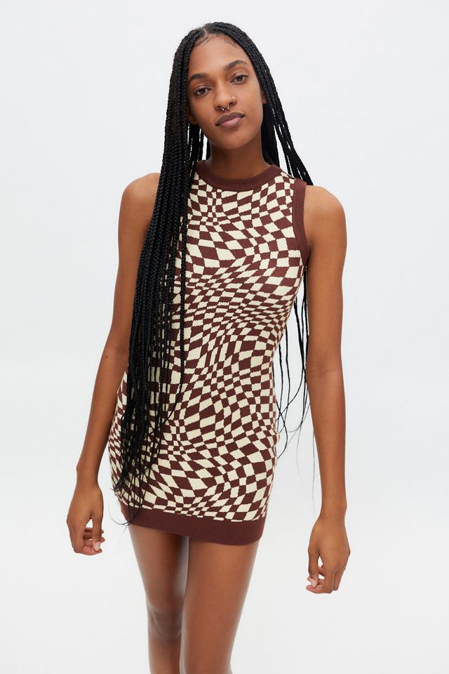 urbanoutfitters.com | Motel Kimata Checkered Mini Dress
