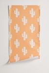 Thumbnail View 3: Lyman Creative Co. Orange Cactus Removable Wallpaper