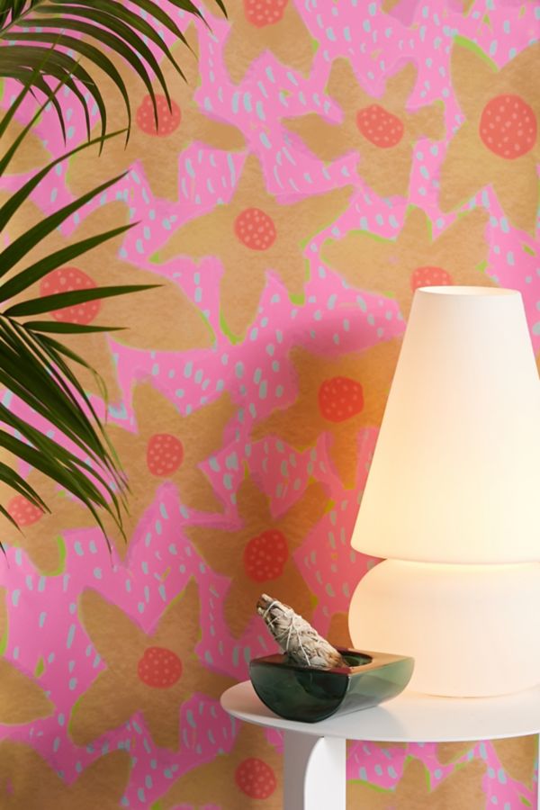 Slide View: 1: Sewzinski Retro Flowers Removable Wallpaper