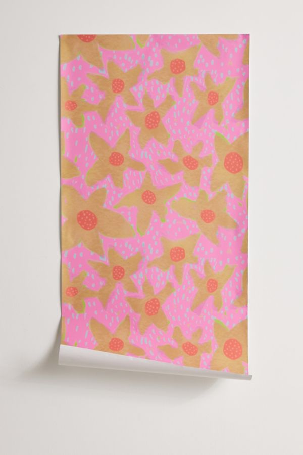 Slide View: 3: Sewzinski Retro Flowers Removable Wallpaper