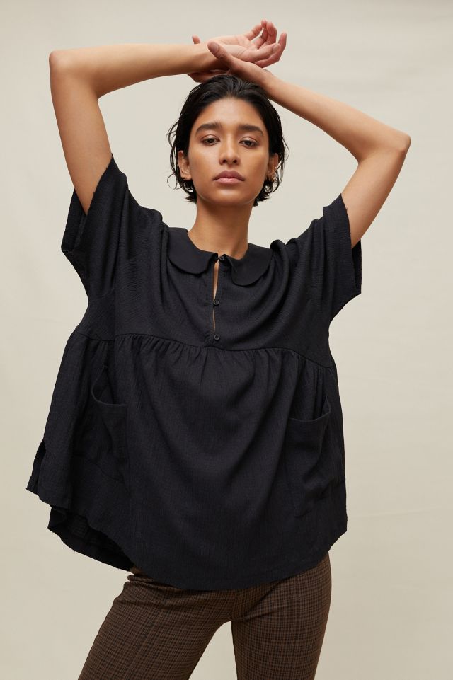 UO Nadine Collared Babydoll Top | Urban Outfitters