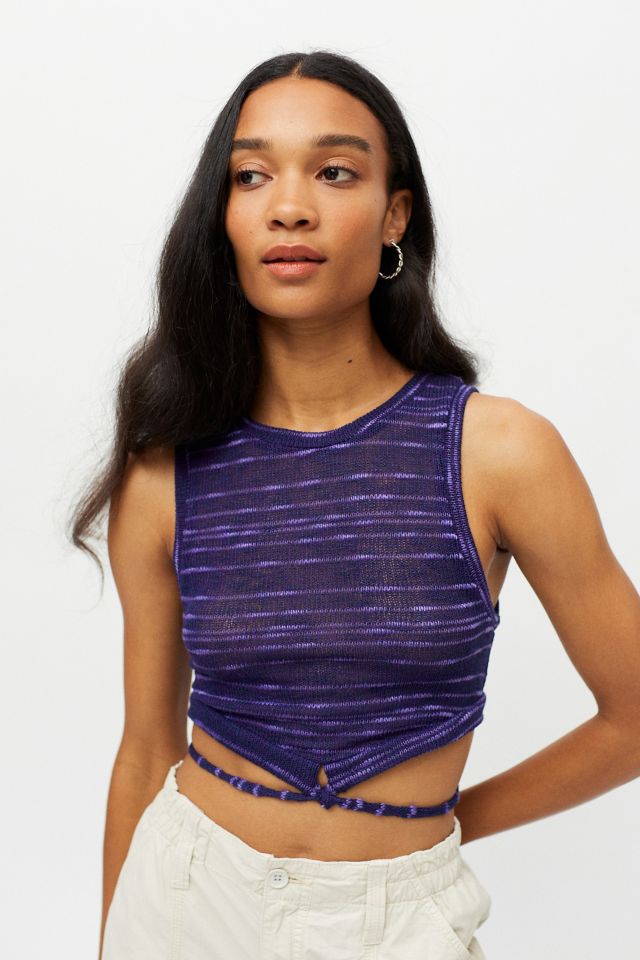 Urban Renewal Remnants Tie-Back Knit Wrap Top | Urban Outfitters