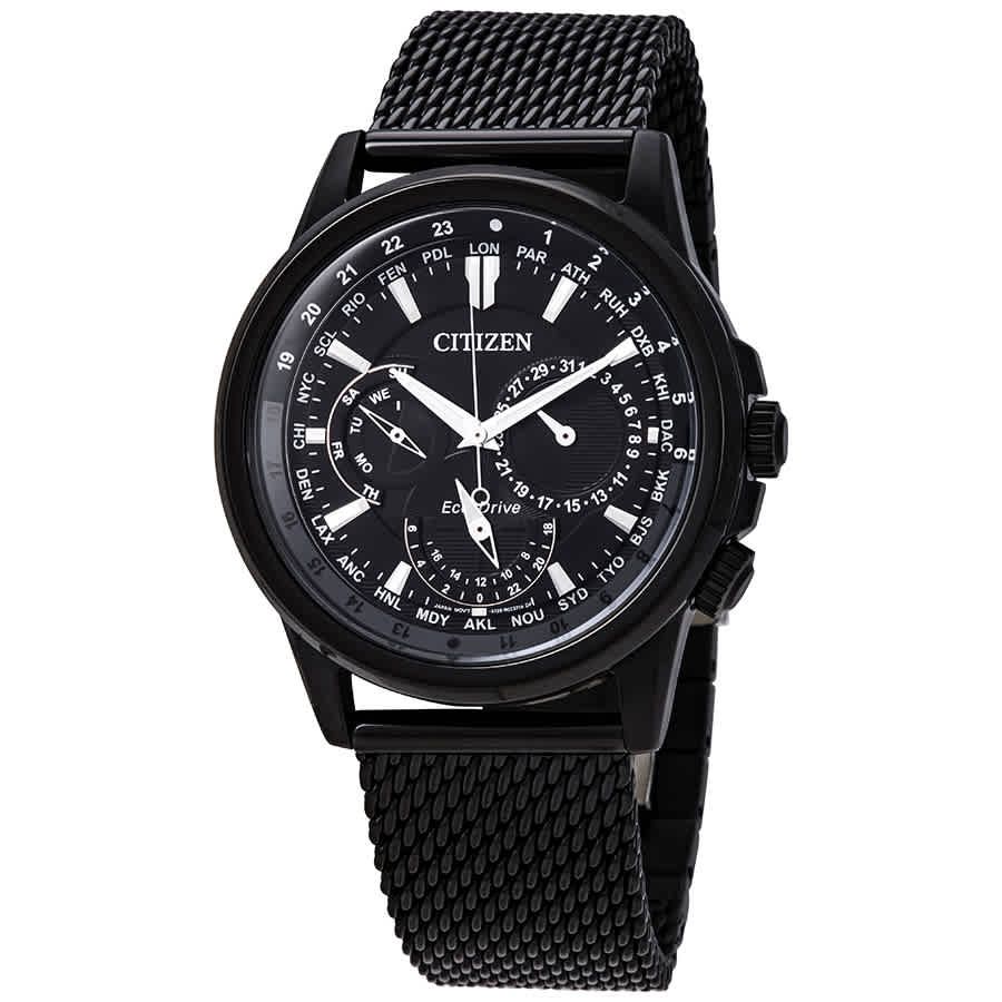 Slide View: 1: Citizen Eco-Drive Black Dial Men's Watch BU2025-76E