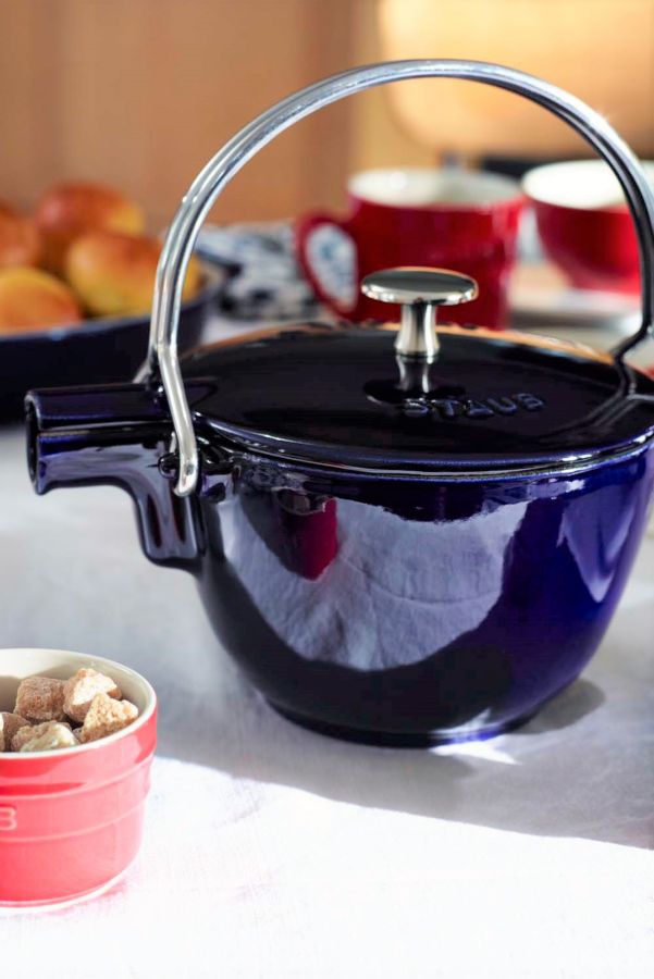 Slide View: 1: Staub Cast Iron 1-qt Round Tea Kettle