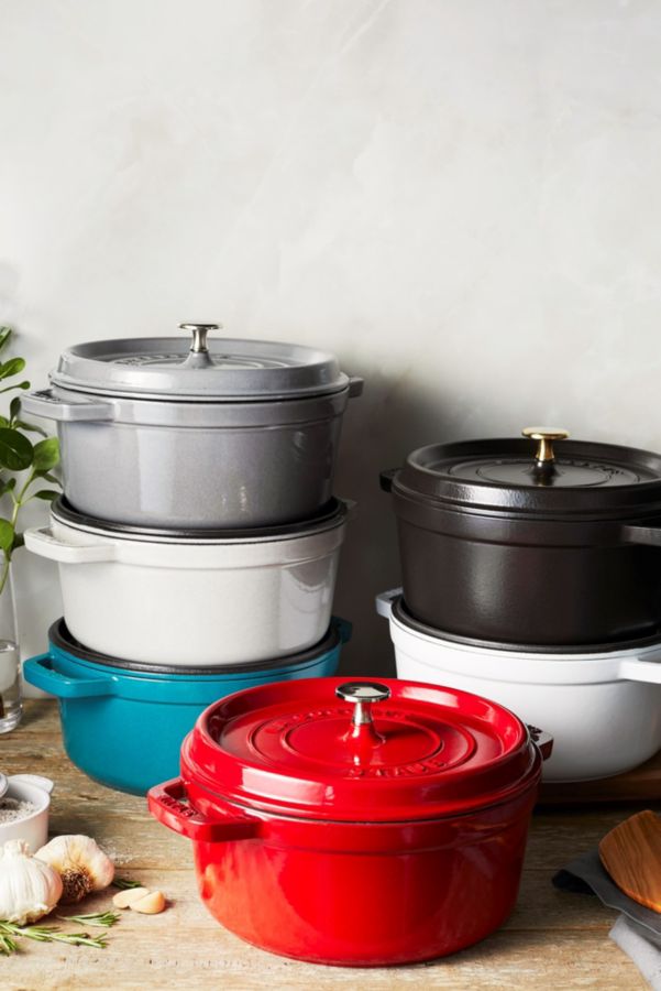 Slide View: 1: Staub Cast Iron 4-qt Round Cocotte