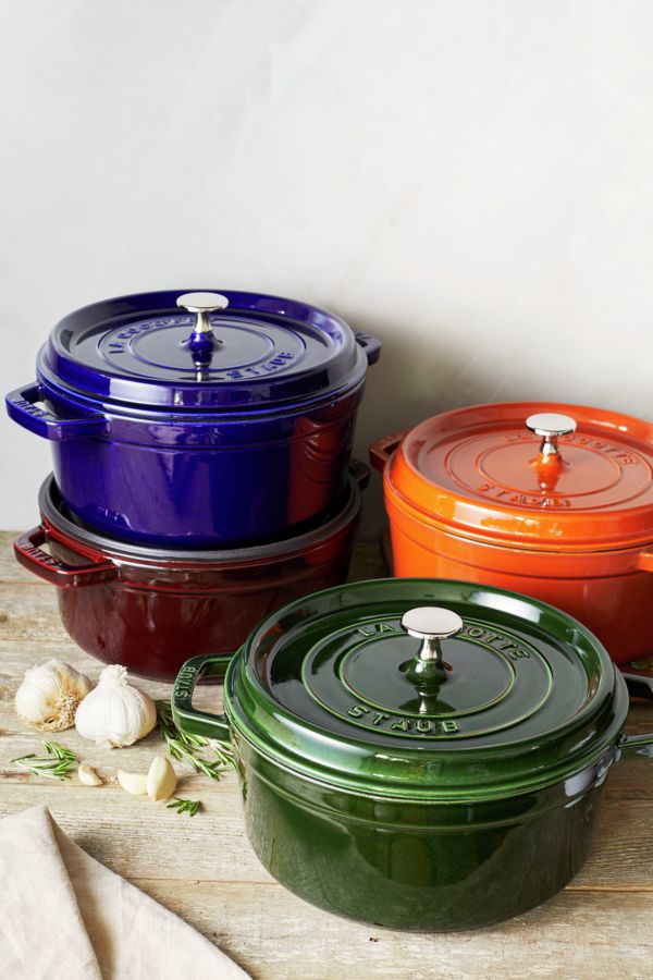 Slide View: 1: Staub Cast Iron 4-qt Round Cocotte