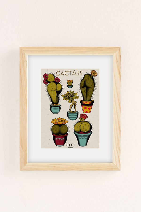 Slide View: 2: CeciTattoos Cactass Art Print