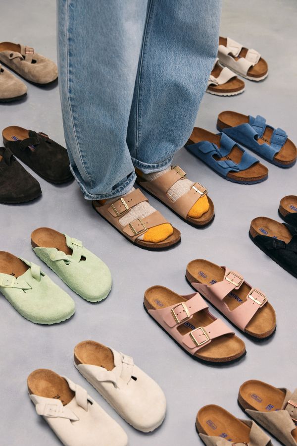 Slide View: 1: Birkenstock Arizona Soft Footbed Leather Sandal